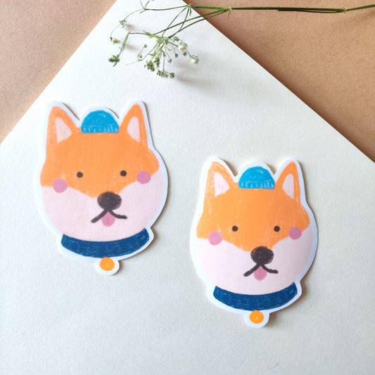 Tiny Hat Shiba Sticker